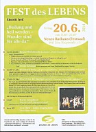 Einladung von Karin Lamplmair zum Fest des Lebens ! Herzliche Einladung zu unserem Fest der Gesundheit und Lebensfreude (siehe Anhang PDF Datei)20.6.2014 von 15.00h–22.00h Neues Rathaus Linz (Festsaal)