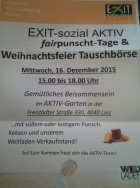 Einladung Exit -sozial Aktiv fairpunscht-Tage und Tauschkreis Weihnachtsfeier